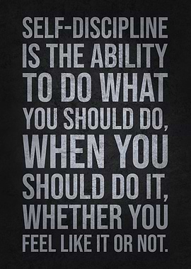 Self Discipline