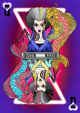 Anime poker card queen