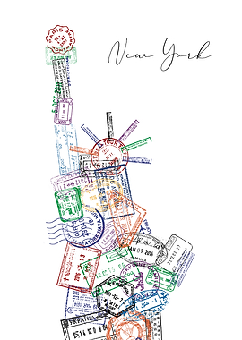Passport stamp Liberty