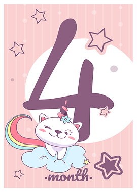 Cute unicorn cats birthday