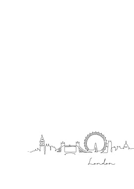 Pen line silhouette London
