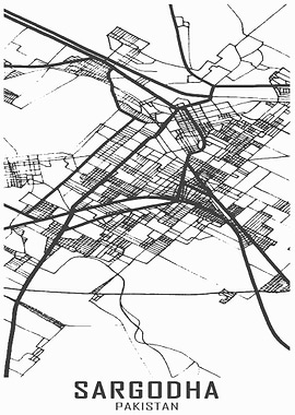 Sargodha Pakistan City Map