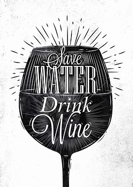 Poster save water