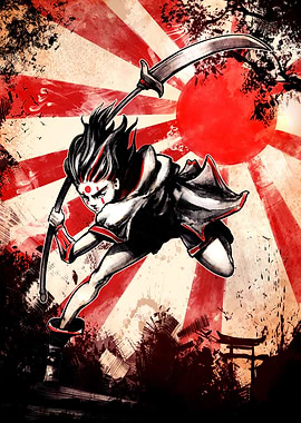 Japanese Samurai Sunrise