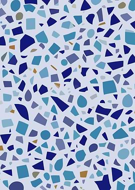 Blue Terrazzo Rocks