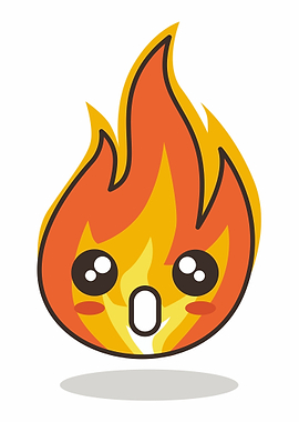 Emoticon Fire Wow Art