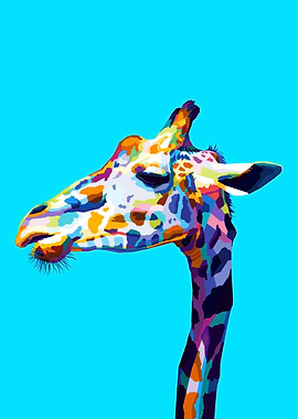 Giraffe Pop art
