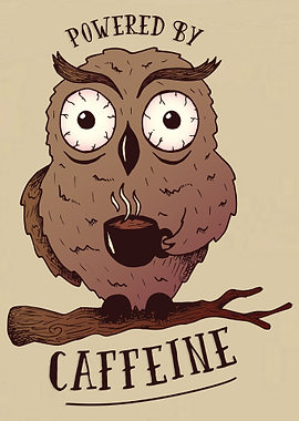 Funny Coffee Owl