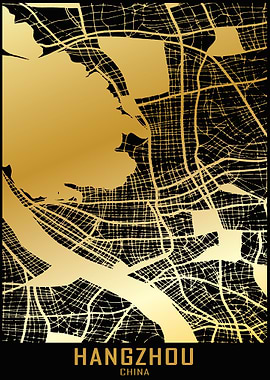 Hangzhou China City Map