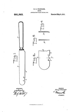 Retro Vintage Knife Patent