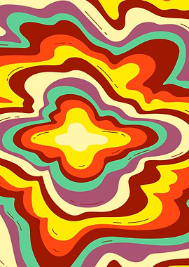 Floral 70s Groovy Pattern