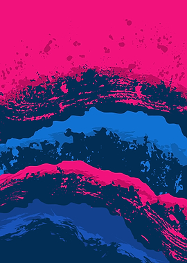 Viva Magenta Pantone Waves