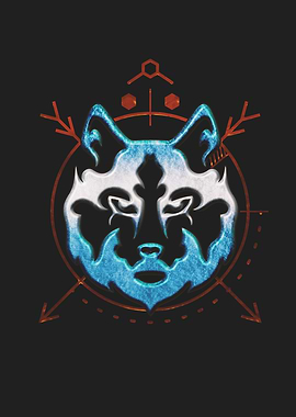 Ice Wolf Head Nordic