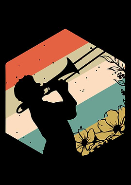 Trombone With Flowers
