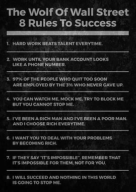 Rules Of Success