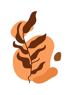 Brown shade tropical leaf