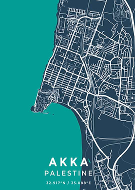Akka Palestine Map Art