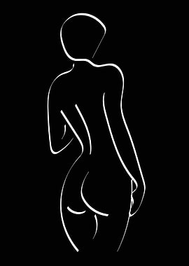 One Line Art Woman