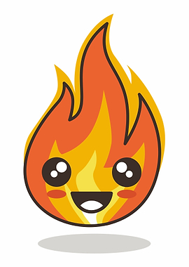Emoticon Fire Smile Art