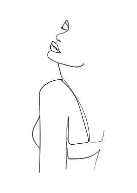 Beautiful girl face lines