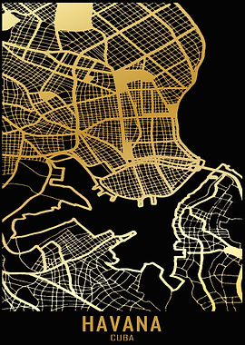 Havana Cuba City Map