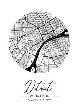 Detroit City Map