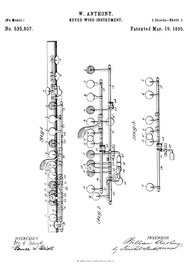 Clarinet patent 1895