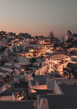 Santorini Evening Colors