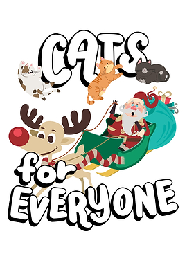 Cats Christmas Reindeer