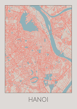 Hanoi Vintage Map