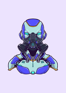 Cyberpunk robo halfbody