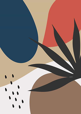 Tropical leaf modern shape