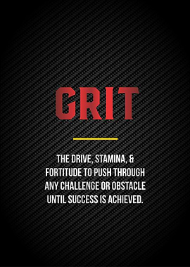 grit inspirational textart