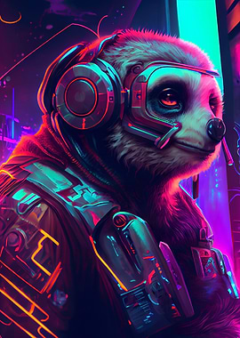 sloth cyberpunk