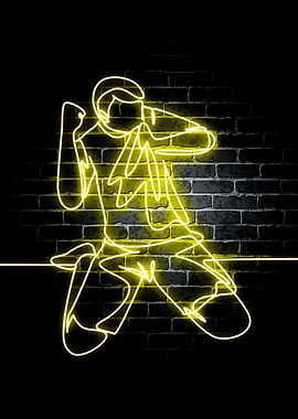 Neon Football Sport