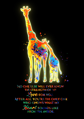 Giraffe and Baby Love