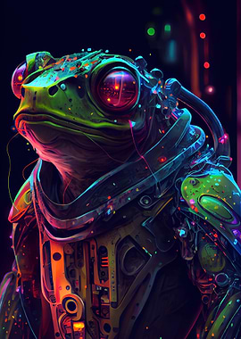 frog cyberpunk