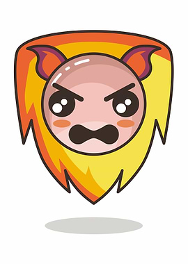 Emoticon Lion Angry Poster