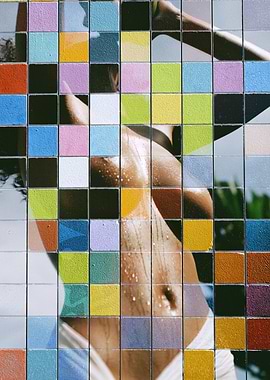 Sensual stone color mosaic