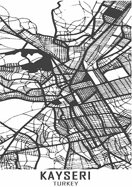 Kayseri Turkey City Map