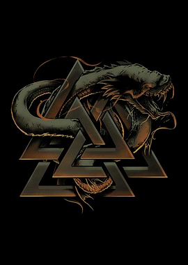 Viking Serpent Valknut