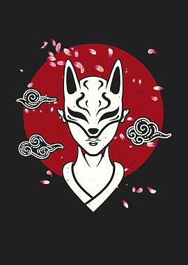 Japanese Woman Oni Mask