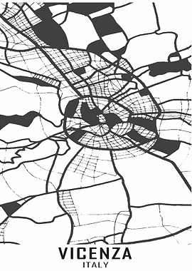 Vicenza Italy City Map