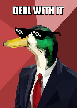 deal with it mallard duck