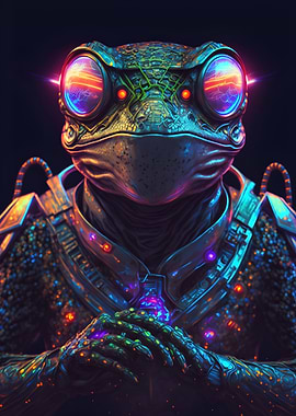 frog cyber neon