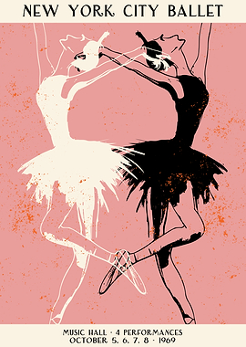 Pink NYC Ballet Poster