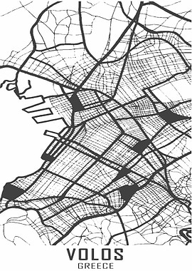 Volos Greece City Map