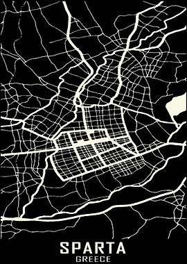 Sparta Greece City Map
