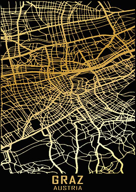Graz Austria City Map
