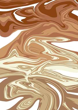 ABSTRACT BROWN N BEIGE CLR